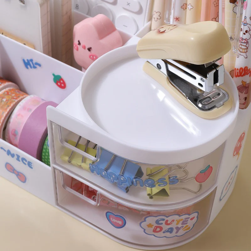 Multiple Compartments Cosmetic and Stationery Storage Box - Image 12