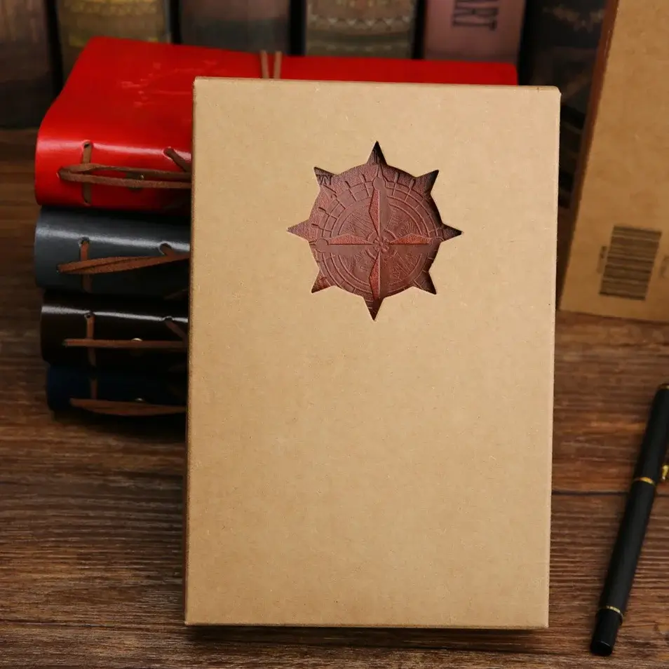 Retro Pirate Strap Leather Embossed Cover Journal - Image 9